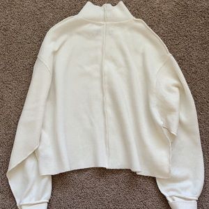 cream urban mock or turtle neck sweater